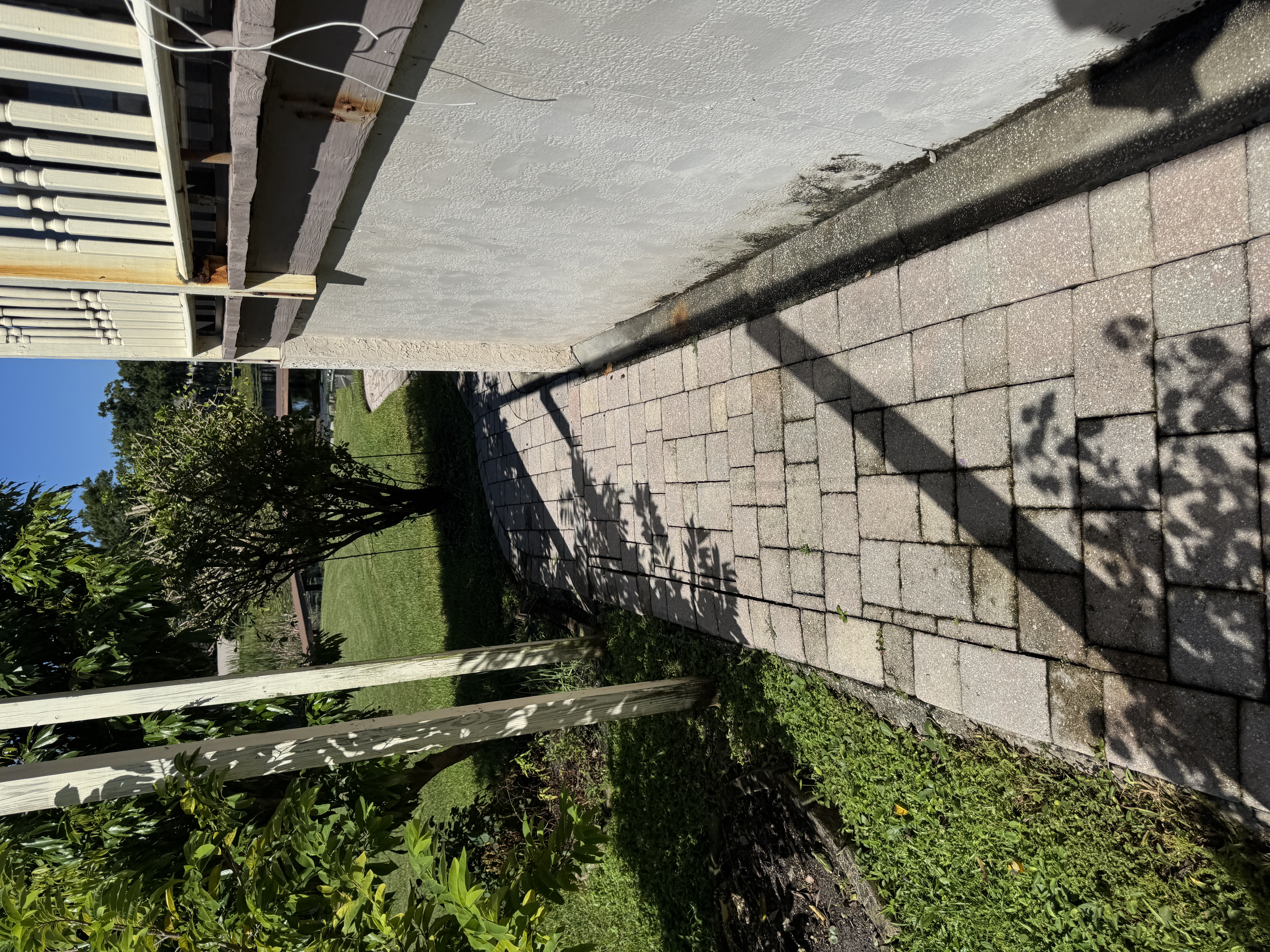 Paver walkway in Tampa before or during cleaning