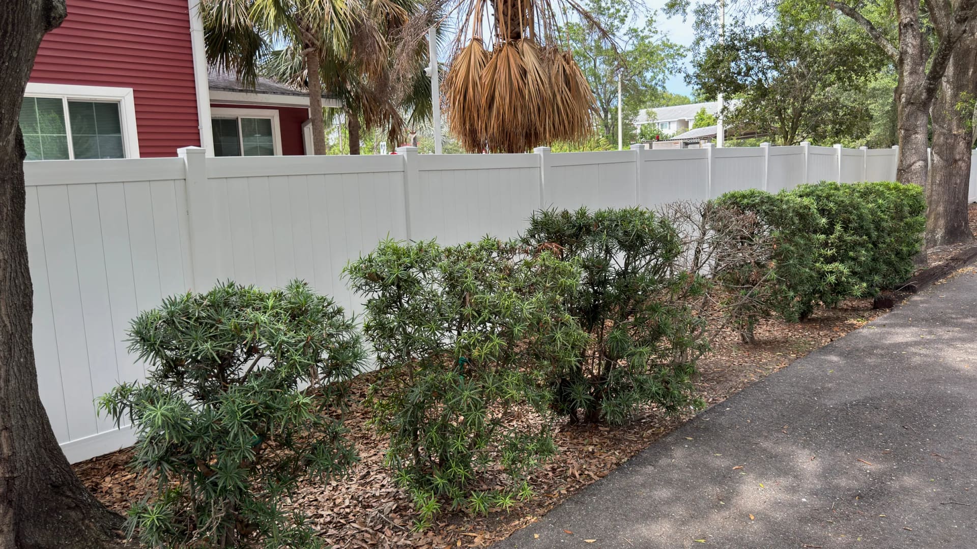 Cleaned PVC fence line at Volunteers of America in Tampa