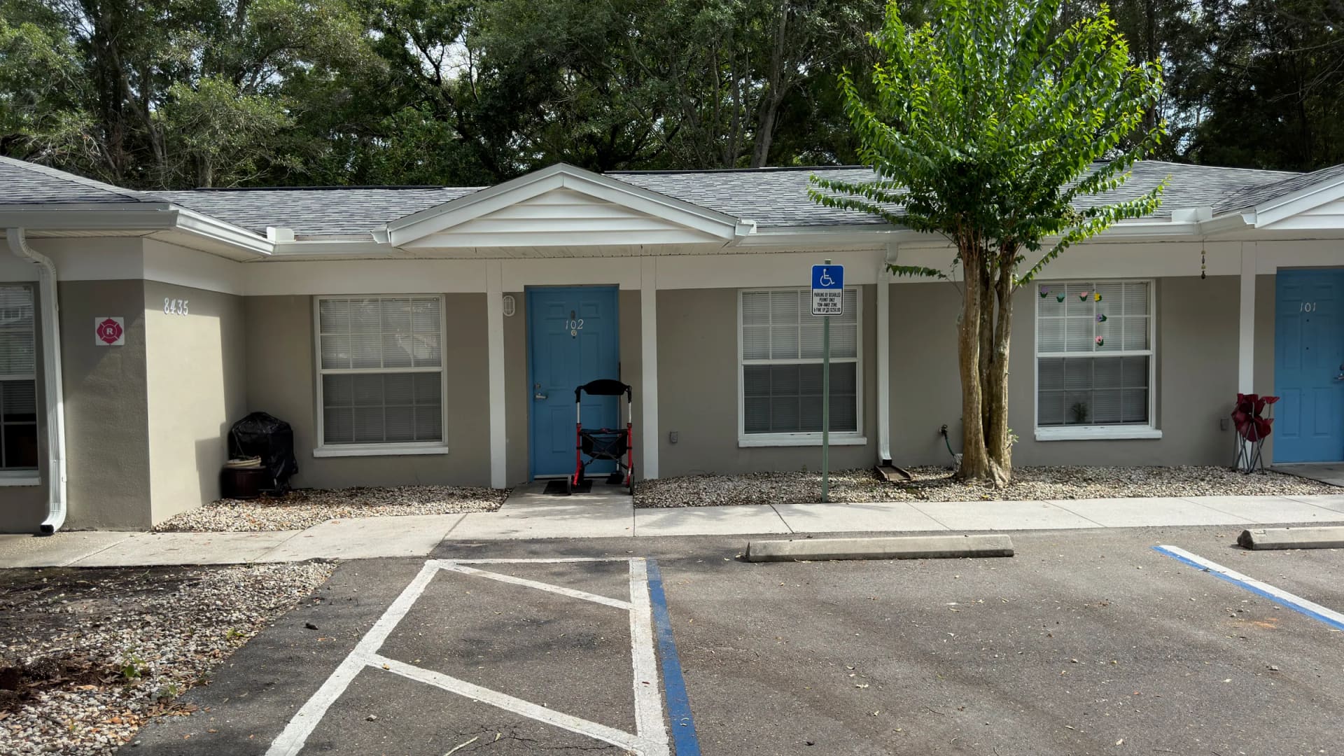 Volunteers of America residential-style building frontage after washing